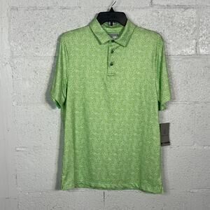 PGA TOUR Men's Athletic Polo Shirt Bright Green Flash small